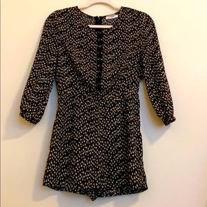Black/flowers Woman Romper size S